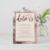 バラ金ゴールド結婚大理石詳細オーバークリーム エンクロージャーカード (スタンド正面)