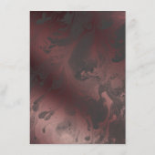 バラ金ゴールド結婚大理石詳細オーバーダークグレー エンクロージャーカード (裏面)