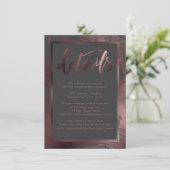 バラ金ゴールド結婚大理石詳細オーバーダークグレー エンクロージャーカード (スタンド正面)