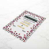 バラ金ゴールド結婚契約 箔シーズンカード (回転した状態)