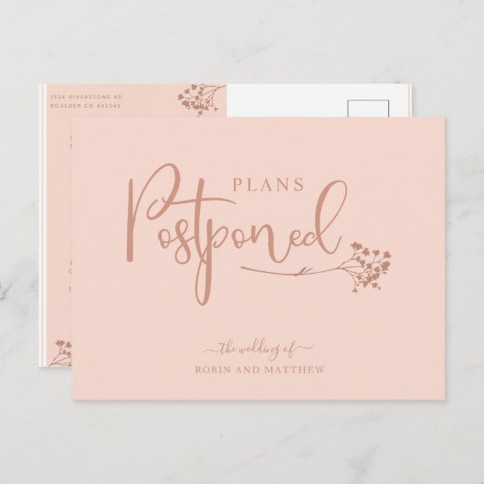 バラ金ゴールド結婚延期の発表 ポストカード (正面/裏面)