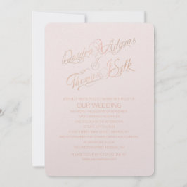 バラ金ゴールド結婚式招待状 招待状