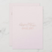 バラ金ゴールド結婚式招待状 招待状 (正面/裏面)