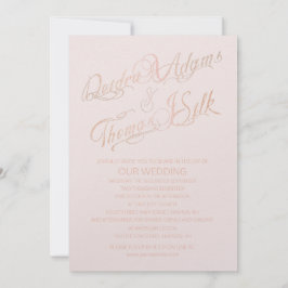 バラ金ゴールド結婚式招待状 招待状