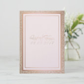 バラ金ゴールド結婚式招待状 招待状 (スタンド正面)