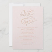 バラ金ゴールド結婚式招待状