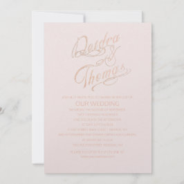 バラ金ゴールド結婚式招待状 招待状