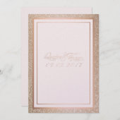 バラ金ゴールド結婚式招待状 招待状 (正面/裏面)