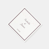 バラ金ゴールド結婚真珠 スタンダードカクテルナプキン (角)