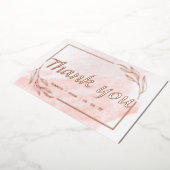 バラ金ゴールド結婚箔サンキューカード 箔招待状 (回転した状態)