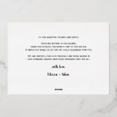 バラ金ゴールド結婚箔サンキューカード 箔招待状 (裏面)