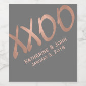 バラ金ゴールド結婚XXOOのワインラベル ワインラベル (シングルラベル)
