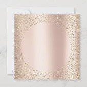 バラ金ゴールド結晶ドット紙吹雪シャンペニュ金ゴールド 招待状 (裏面)