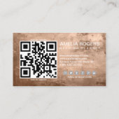 バラ金ゴールド絵を描金属 名刺 (裏面)