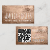 バラ金ゴールド絵を描金属 名刺 (正面/裏面)