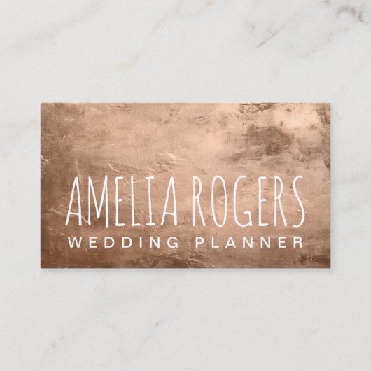 バラ金ゴールド絵を描金属 名刺 (正面)