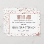 バラ金ゴールド絵を描(ばちゃばちゃ)跳ねるありがとうはがき ポストカード (正面/裏面)