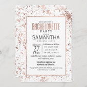 バラ金ゴールド絵を描(ばちゃばちゃ)跳ねるバチェロレッテ 招待状 (正面/裏面)