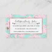 バラ金ゴールド絵を描(ばちゃばちゃ)跳ねる赤面ピンクブラシストローク ロイヤリティカード (裏面)