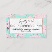 バラ金ゴールド絵を描（ばちゃばちゃ）跳ねる赤面ピンクブラシストローク ロイヤリティカード (正面)