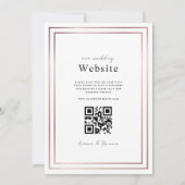 バラ金ゴールド縁どのダブルフレーム結婚すべて 招待状 (裏面)