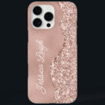 バラ金ゴールド縁どグリッターモノグラム名 iPhone 16 PRO MAXケース<br><div class="desc">かわいすごいい電話ケースグリッターとキラキラ輝くキラキラ！</div>