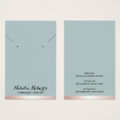 バラ金ゴールド縁どジュエリーイヤリングネックレスディスプレイ (正面&裏面)