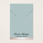 バラ金ゴールド縁どジュエリーイヤリングネックレスディスプレイ (正面)