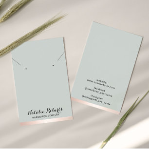 バラ金ゴールド縁どジュエリーイヤリングネックレスディスプレイ