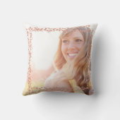 バラ金ゴールド縁どハート写真 クッション (裏面)