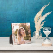 バラ金ゴールド縁どハート写真 フォトプラーク (インサイチュ)