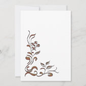 バラ金ゴールド縁どフローラ誕生日ディナーパーティー 招待状 (裏面)