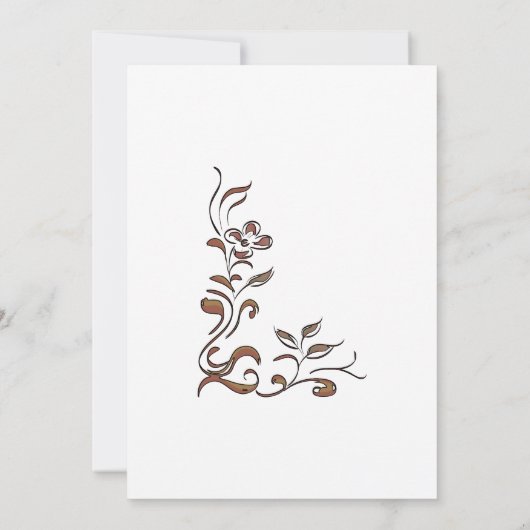 バラ金ゴールド縁どフローラ30th誕生日ディナーパーティー 招待状 (裏面)