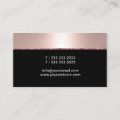 バラ金ゴールド縁どメイクアーティスト美容師サロン 名刺 (裏面)