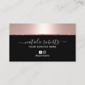 バラ金ゴールド縁どメイクアーティスト美容師サロン 名刺 (正面)