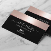 バラ金ゴールド縁どメイクアーティスト美容師サロン 名刺