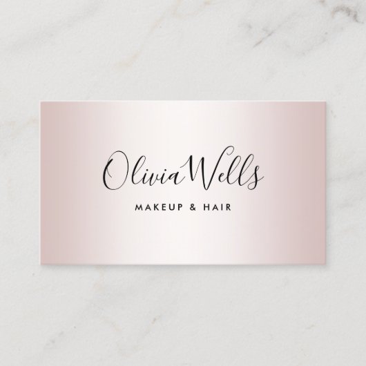 バラ金ゴールド署名スクリプトソーシャルメディアビジネス 名刺 (正面)