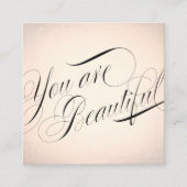 バラ金ゴールド美しいサロンアポイントメントアラーム 予約カード (正面)