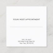 バラ金ゴールド美しいサロンアポイントメントアラーム 予約カード (裏面)