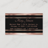 バラ金ゴールド美しいサロンデザイン名刺 名刺 (裏面)