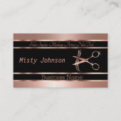 バラ金ゴールド美しいサロンデザイン名刺 名刺 (正面)