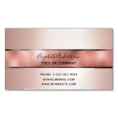 バラ金ゴールド美しいサロンメイクアップアーティストシンプルモダン マグネット名刺 (正面)