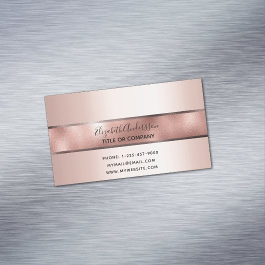 バラ金ゴールド美しいサロンメイクアップアーティストシンプルモダン マグネット名刺 (インサイチュ)