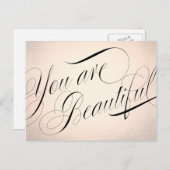 バラ金ゴールド美しいサロン ポストカード (正面/裏面)