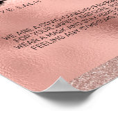 バラ金ゴールド美しいサロンCovid意識安全 ポスター (角)