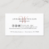 バラ金ゴールド美しいトレンディー 名刺 (裏面)