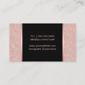 バラ金ゴールド美しいロゴメイクアップアーティスト美容師 名刺 (裏面)