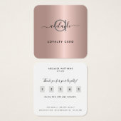 バラ金ゴールド美容師メイクアップアーティストロイヤリティカード (正面&裏面)