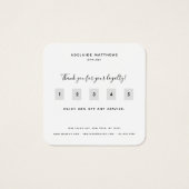 バラ金ゴールド美容師メイクアップアーティストロイヤリティカード (裏面)