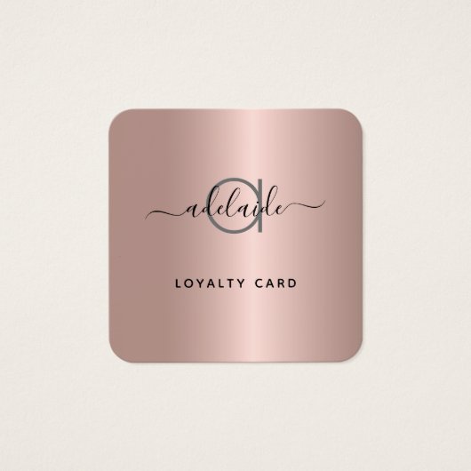 バラ金ゴールド美容師メイクアップアーティストロイヤリティカード (正面)